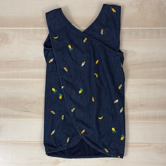 Hanna Andersson Chasing Summer Chambray Embroidered Popover Top Size 160cm 14-16 - Picture 3 of 7